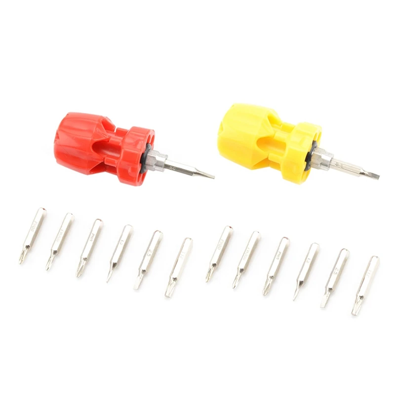 

2Pcs 6-In-1 Multifunctional Screwdriver Set Hand Tools Screwdriver T-Head Multi-Specification Screwdriver Durable