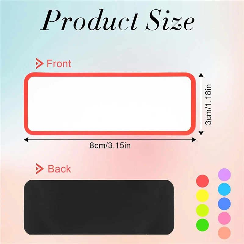 108 Pcs Magnetic Dry Erase Labels Reusable Strips Classroom Name Tags Writable Blank Magnet Cards Erasable Fridge Memo