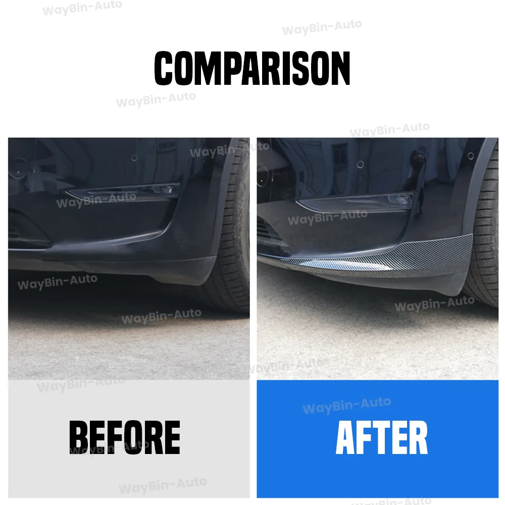 For Tesla Model 3 Y 2017-2024 Front Bumper Corner Protector Guard Bumper Lip Auto Car Accessories Anti Collision Strips Corner