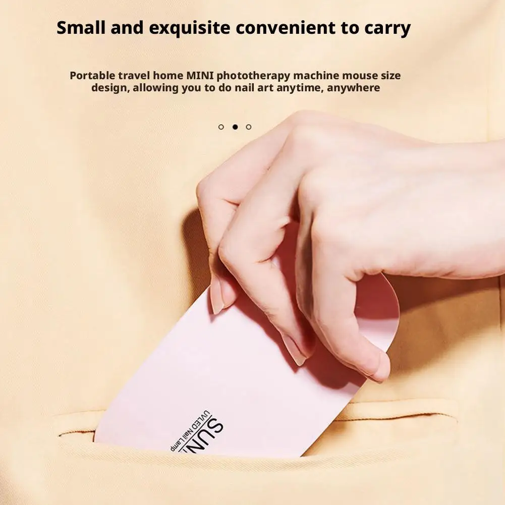 Mini asciuga unghie UV/LED - Lampada portatile per smalto gel e resina da 6 W USB 60s/120s Lampada per unghie artistiche per manicure Luce UV per unghie in gel