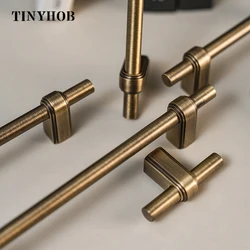 Antique Bronze Solid Brass Cabinet Handle and Knob Drawer Knobs T Bar Bedroom Kitchen Cupboard Hardware /  Drawer Handles