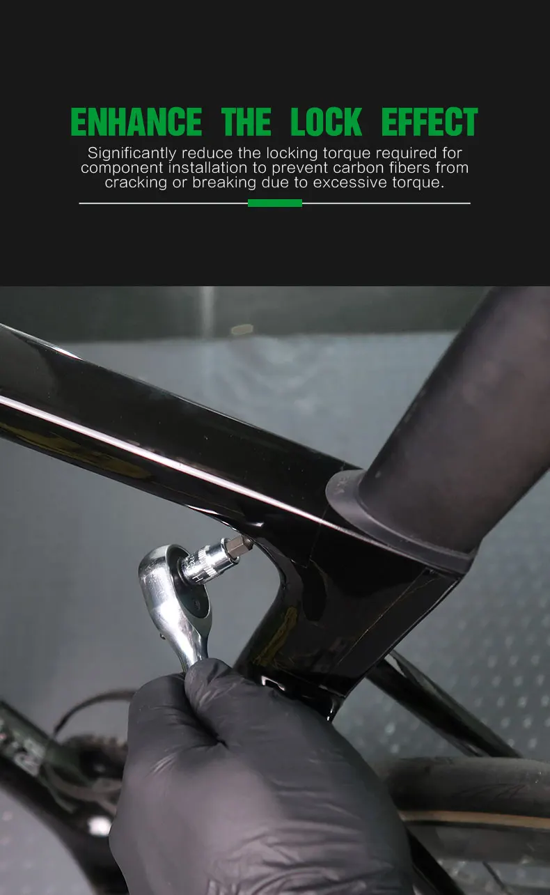 Carbonfaser-Montagegel, rutschfeste Schmierpaste, verbessert die Reibung, geeignet für Lenker und Sattelstützen, passend für alle Fahrradtypen – Detail 6