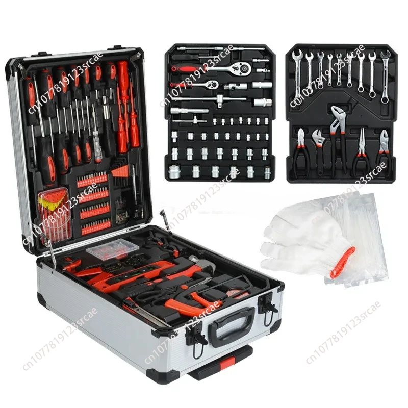 Pull Rod Ratchet Open-End Wrench Hardware Toolbox 499 Pieces Combination Suit