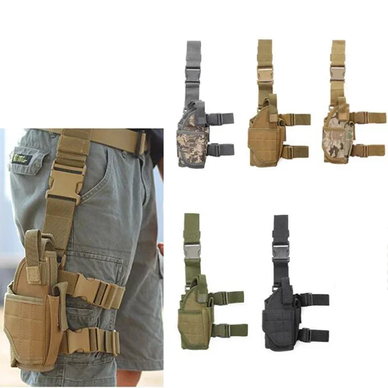 Universal Left Right Hand Gun Holster Tactical Tornado Drop Leg Thigh Holsters Hunting Combat Airsoft Glock Handgun Holder Bag