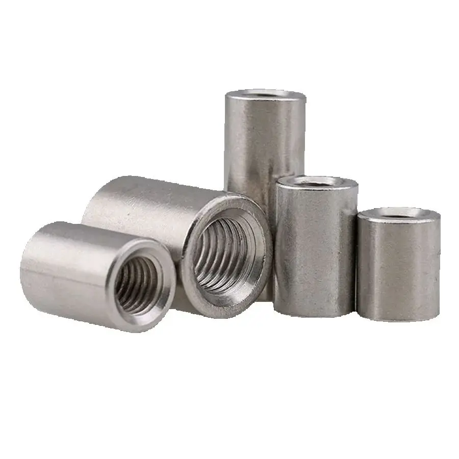 10pcs M12 Stainless Steel 304 Inner Threaded round Rod Coupling Nuts - Standard Size for Secure Connections