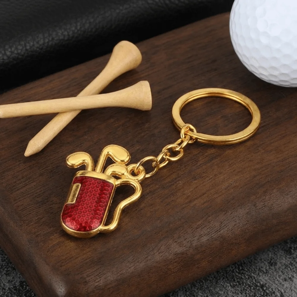 Creative Golf Keychain Classic Design Alloy Metal Barrel Shaft Keyring DIY Accessories Sports Style Golf Pendant Key Holder