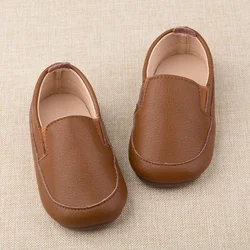 Rindu Children's Male Spring and Autumn Boys' Children's Baby Soft Sole Girls' New Princess Fashionable Leather Shoes