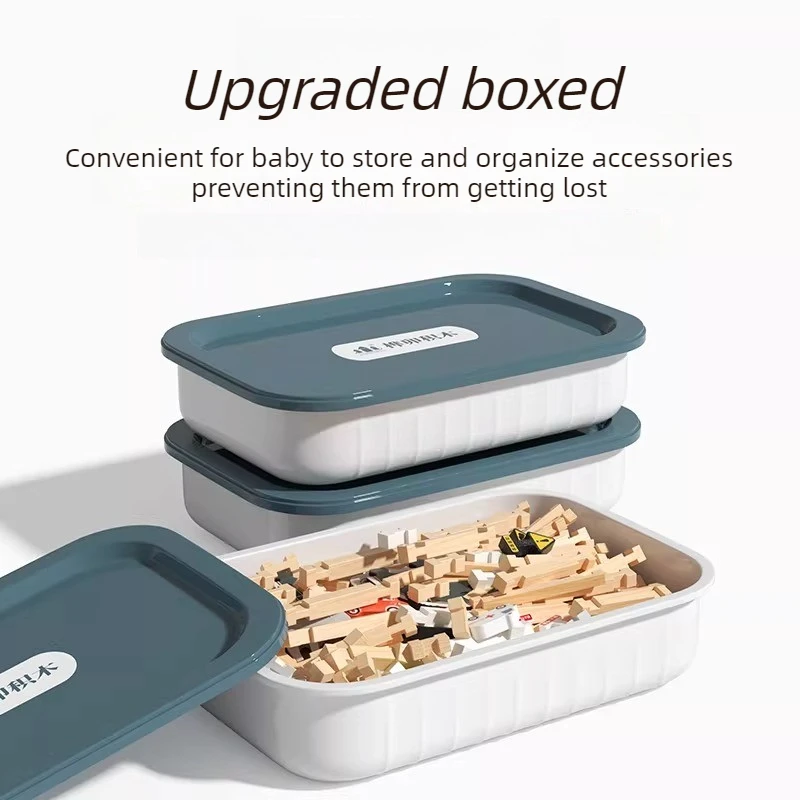 Blocs de Construction en bois pour enfants, jouets éducatifs de Construction, bricolage, ensemble de Construction d'apprentissage créatif Montessori, jouets de jeu pour tout-petits, cadeau