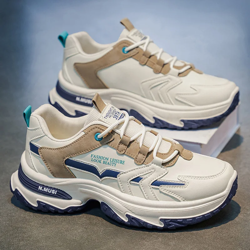 Multi-color Round-toe Thick-soled Casual Comfortable Breathable Mesh Sports Running Shoes for Daily High-quality Elevated Style