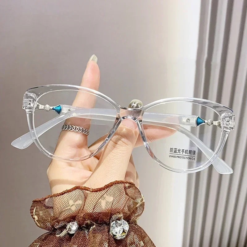 Damen Cat Eye Anti Blaues Licht Presbyopie Brille Neue Mode Ultra Licht Lesebrille Dioptrien 0 + 1,0 + 1,5 + 2,0 + 2,5 + 3,0 + 3,5 + 4,0 – Detail 4