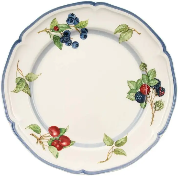 

Cottage Dinner Plate, 10.25 in, Premium Porcelain, White/Colorful