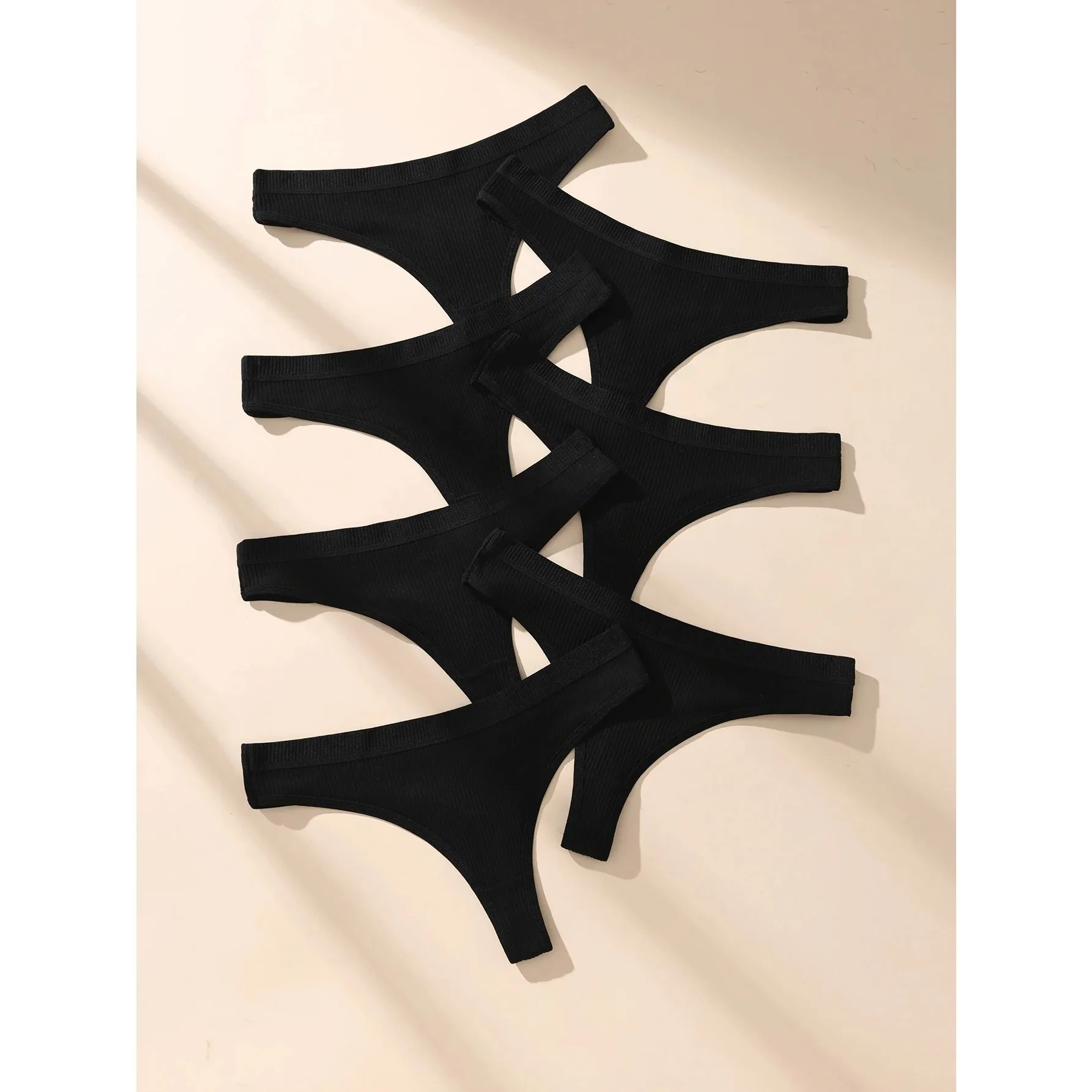 7Pcs Frauen Baumwolle Thongs Höschen Gestreiften Unterwäsche Sexy Unterhose Schwarz Panty Weiche G-Strings Plus Größe Tanga Weibliche Dessous