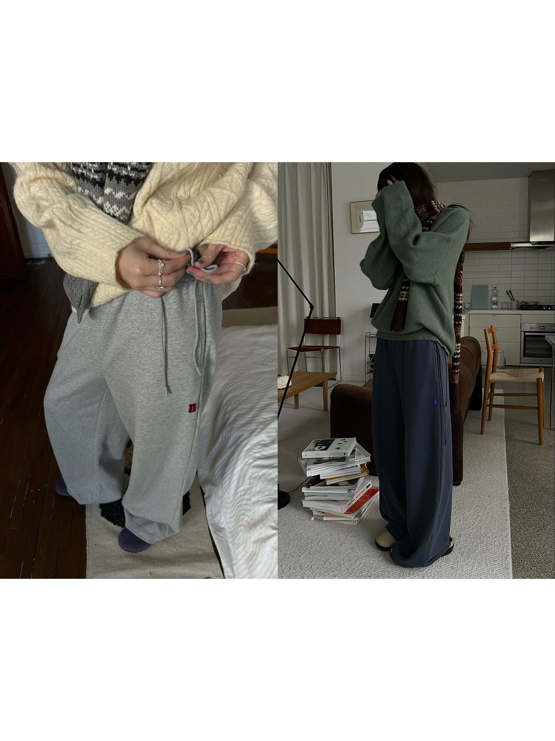 

Женские джинсы Waed Denim с широкими штанинами, свободного кроя, удобные спортивные брюки с боковым поясом-завязкой, длинные прямые джинсы-трубы