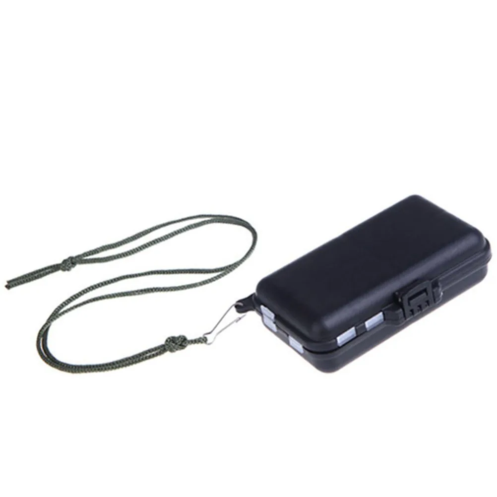 

Fishing Tackle Box Plastic Durable Black 9 Clear Compartments Convenient Storage Hooks Baits Lures Fishing Tackle Box
