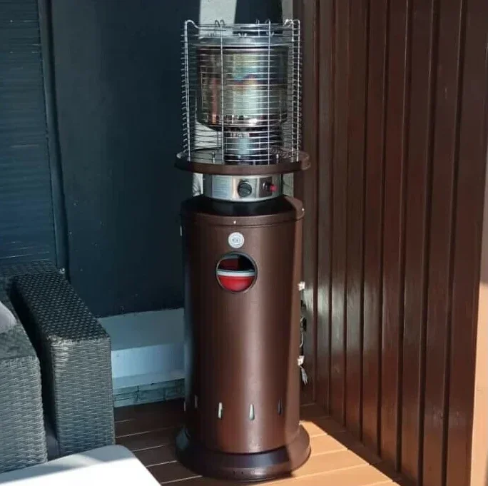 Maschine 1,25 m, tragbar, 9 kW/13 kW, Eisenpropan, befeuchtete Terrassenheizung, bequem, für den Außenbereich, Metall, rund, langlebig, Stahl, einfach natürlich