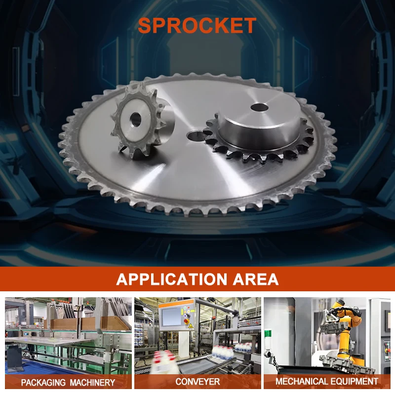 Precision 04C 2-Point Sprocket 8  Tooth Standard Hole 6mm 8mm With M5 Screw Hole Fixed 45# Steel Quenching Pitch