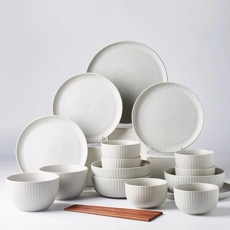 ANTOWALL European dinnerware set household light luxury ceramic tableware creative bowl plate housewarming new home gift