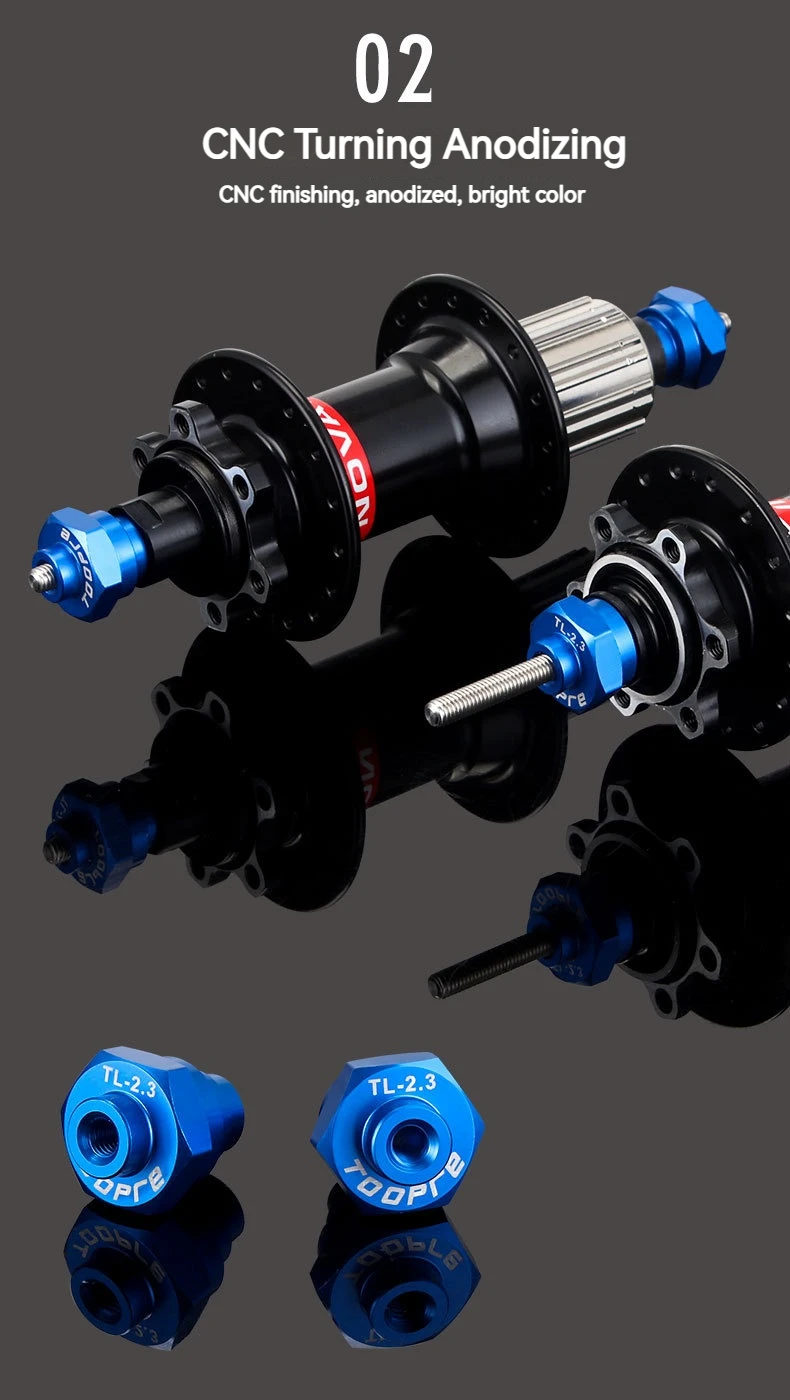 TOOPRE 12/15/20mm Zylinder Welle Nabe Befestigungsstange Werkzeug Fahrrad Ring Einstellung Tisch Barrel Welle Konverter Rad Set – Detail 4