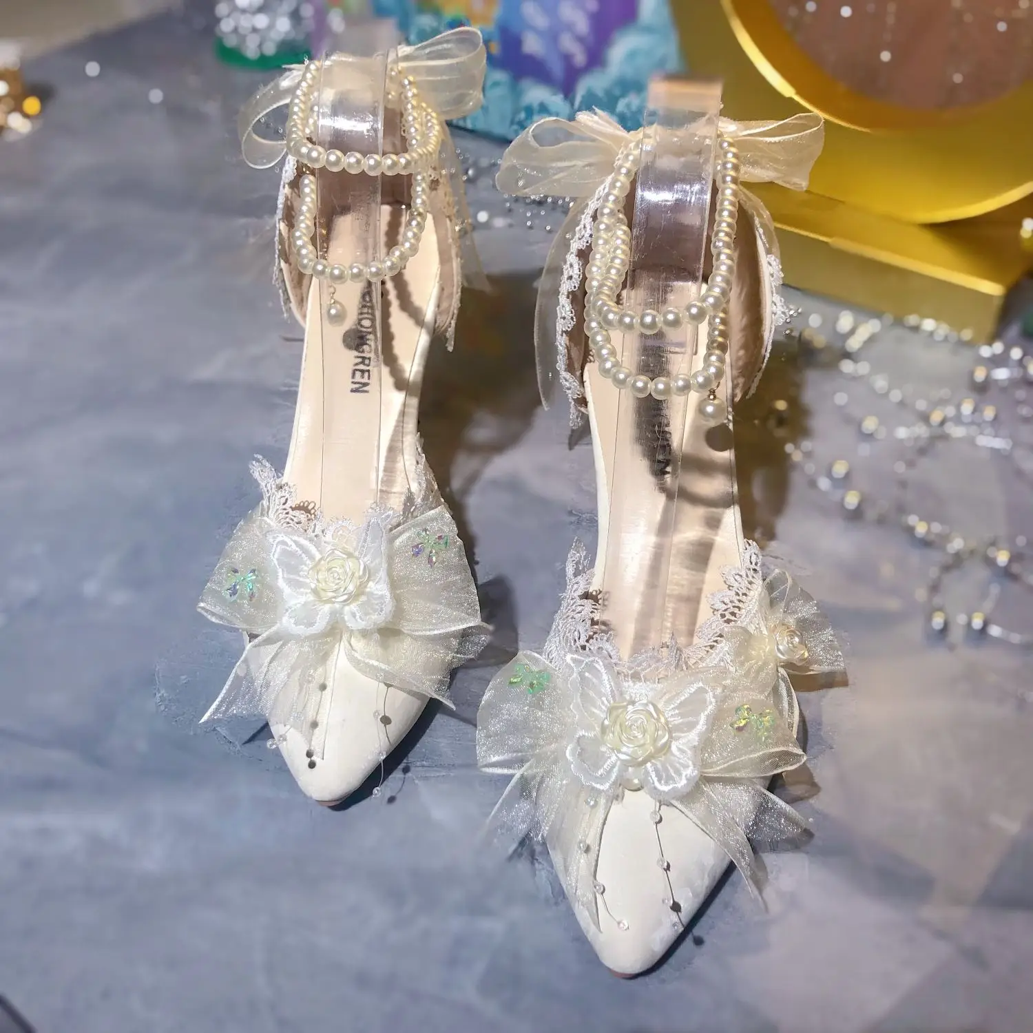 Lolita Y2k Low Heel Booty Mary Jane Middle Heel Shoes Designer Luxury Heels Women Footwear Wedding Shoes Ladies Party Shoe