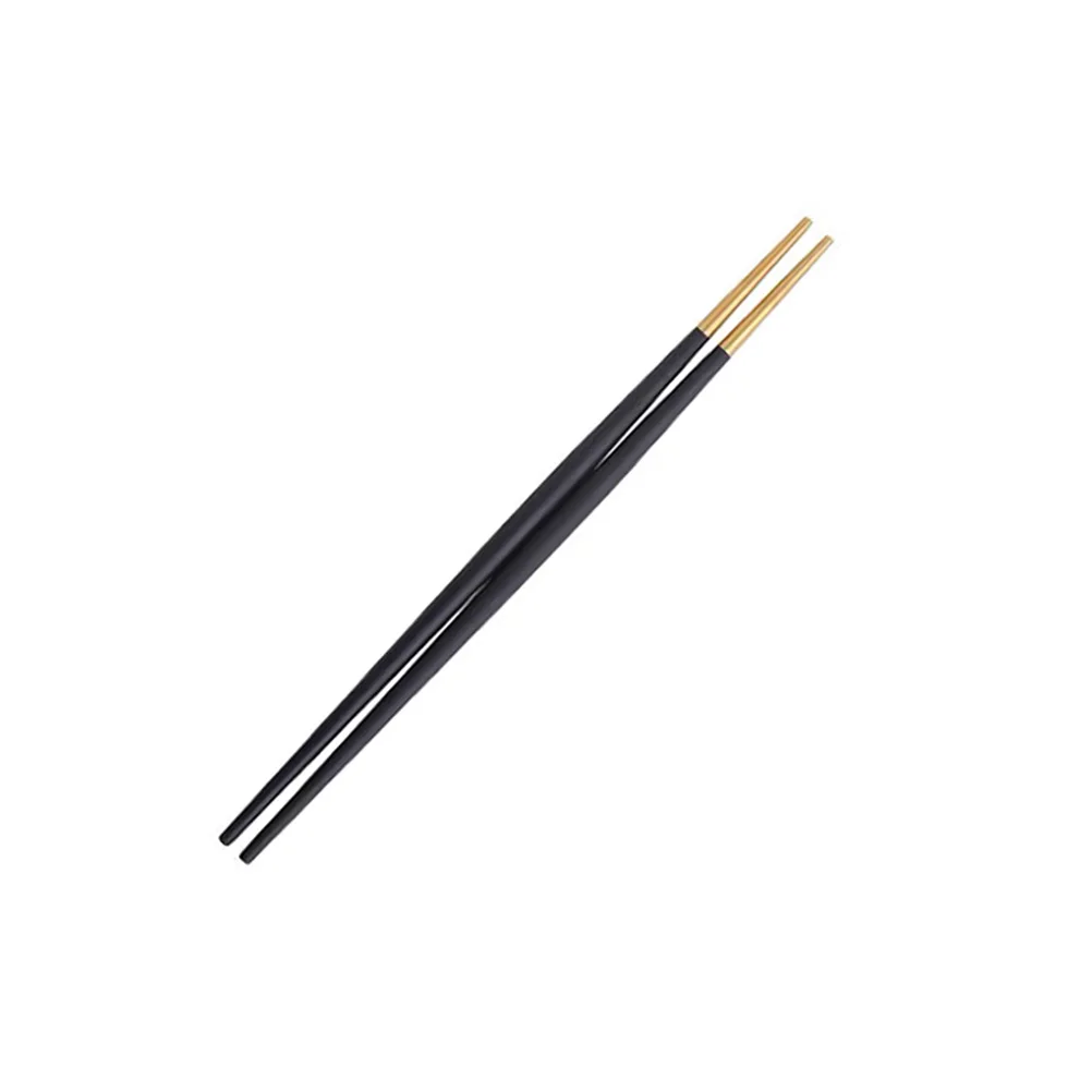 

Stainless Steel Chopsticks Black and Golden Japanese Style Non-Slip Hardwearing Tableware for Home Restaurant Sushi Chinese Food