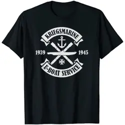 WW2 Kriegsmarine U-boat niemiecka morska podwodna koszulka 100% bawełniana z okrągłym dekoltem lato krótki rękaw swobodny rozmiar męska koszulka S-3XL