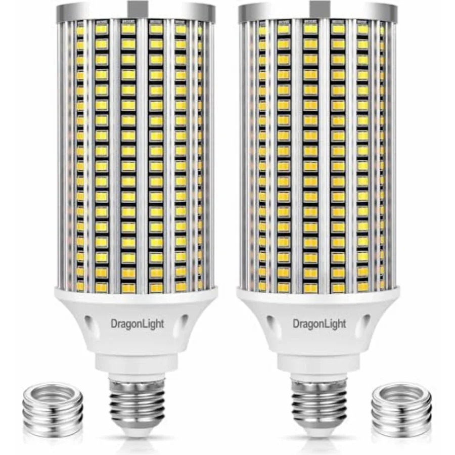 60W Super Bright LED Corn Light Bulbs 200 Watt Metal Halide/HID/HPS Replacement - E26/E39 Base LED Lamp - 3000K Warm White 7, 2