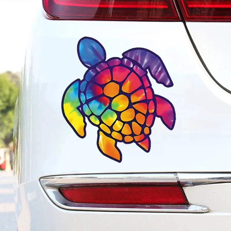 Sea Turtle Rainbow Vinyl Sticker for Windows, Trucks, Cars, Laptops Decal