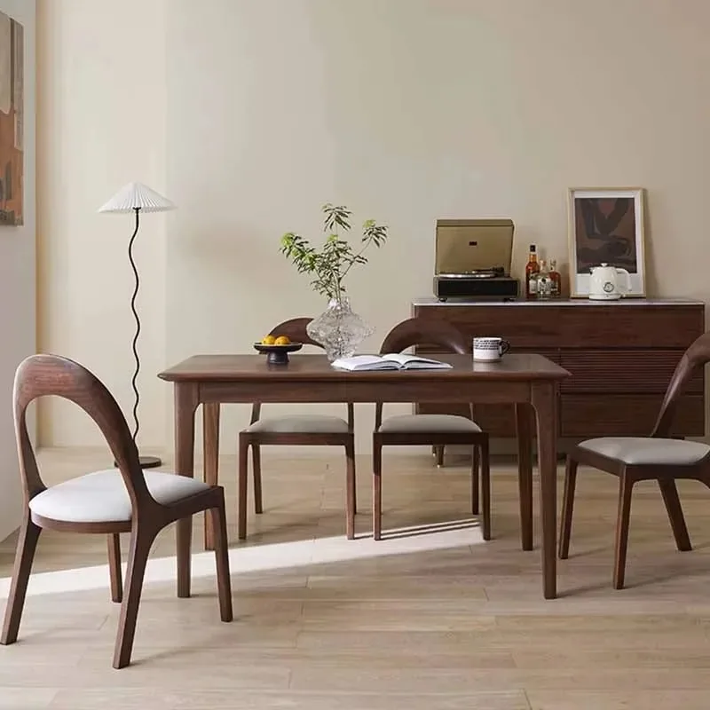 كراسي طاولة طعام فاخرة داخلية فريدة من نوعها خشبية لتوفير المساحة طاولات المطاعم الإبداعية الحديثة Mesas De Comedor المنتجات المنزلية #3