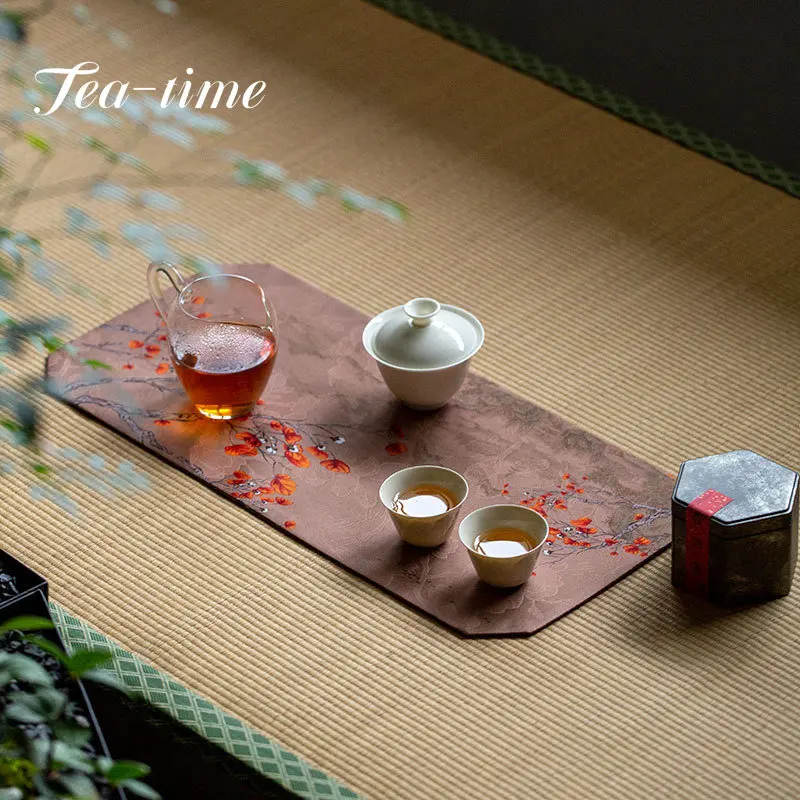 Creativity Cloud Yarn Tea Table Mats Handmade Chinese Style Tea Flag Zen Table Cloth Dry Bubble Mat Heat Insulation Waterproof