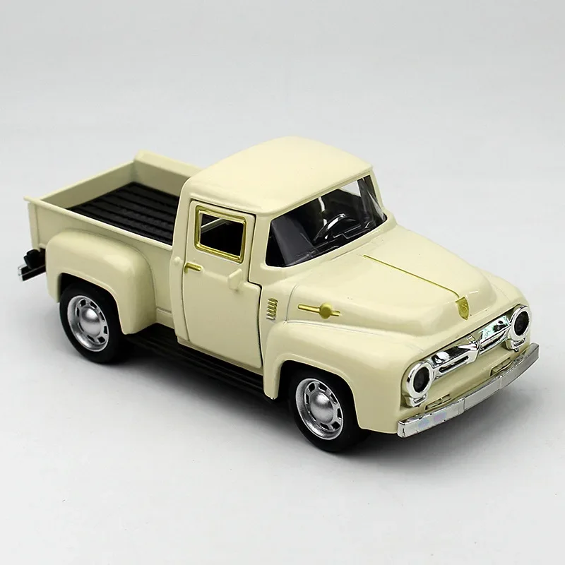 1:32 Mini Retro Pickup Truck Model Diecast Alloy Finger Vehicle Pull Back Toy Collection Ornaments Gifts Toys for boys