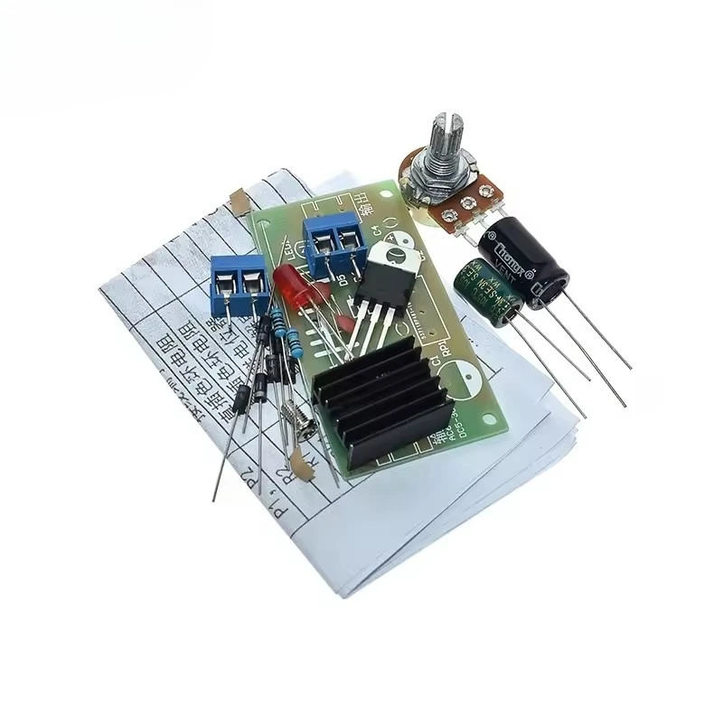 Continuous Adjustable LM317 Adjustable Power Supply Kit DC Power Supply DIY Teaching Training Parts
