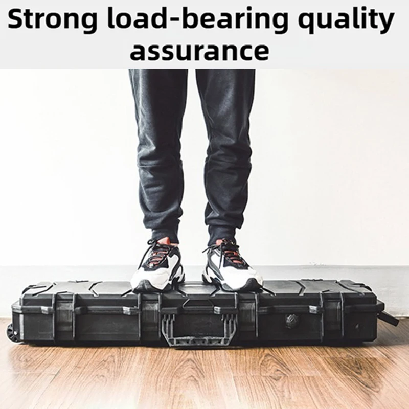 Stackable Toolbox Equipment Safety Protection Boxes Instrument Storage Organizer Boxes Outdoor Handheld Tactical Box with Lining