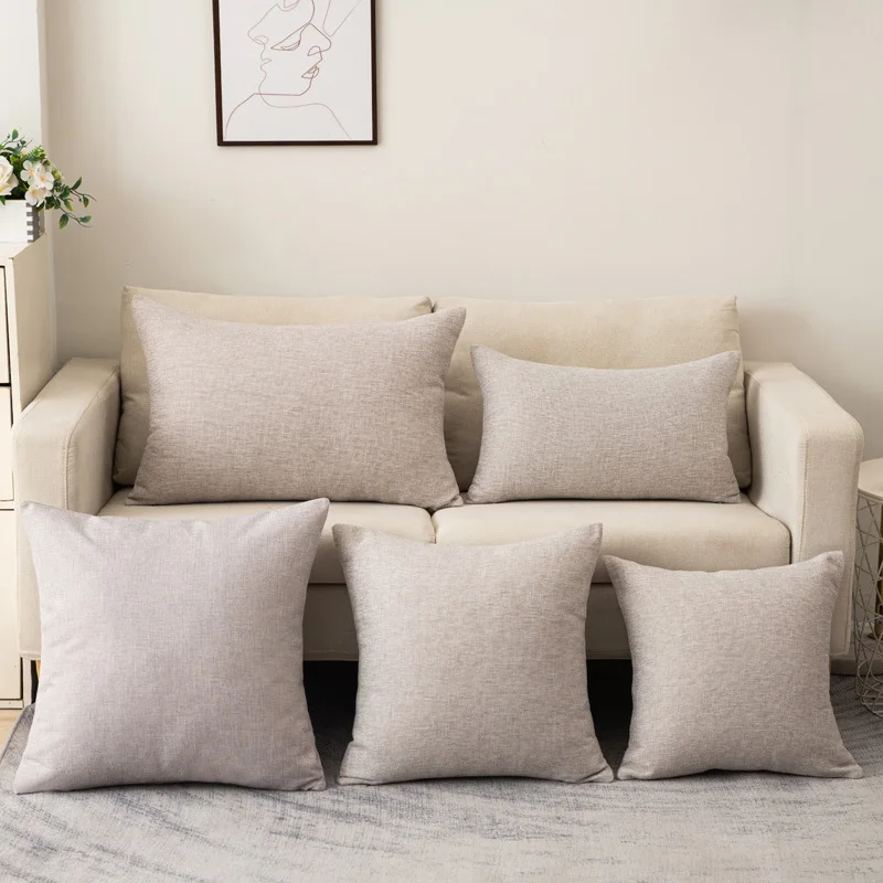 1Pc Decorative Square Throw Pillow Cushion Cover (Without Core) Color Pillowcase Living Room Modern Simple Cushion Cover