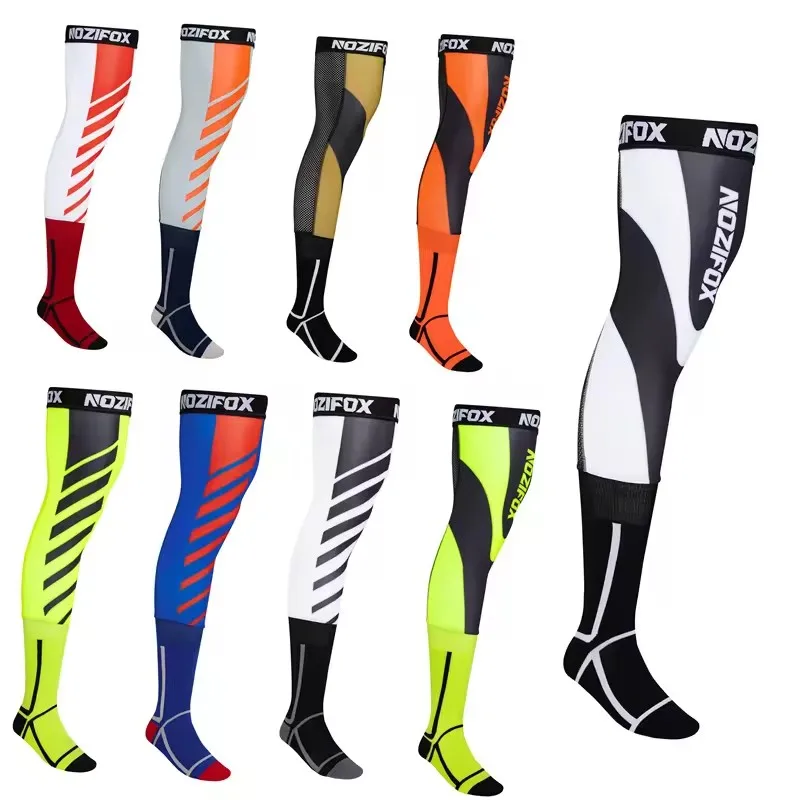 2025 Motorcycle Compression Knee Brace enduro Sock Top Motocross Socks MTB ATV MX Knee Protection Sport moto sock Anti-Skid