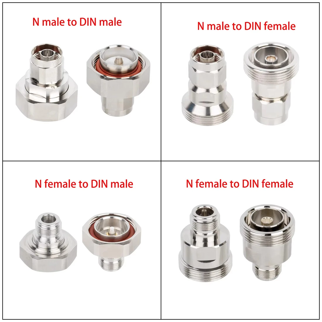 

1pc N Type Male Female to DIN Plug Jack 7/16 RF Coax Connector Adapter Straight Wholesale New