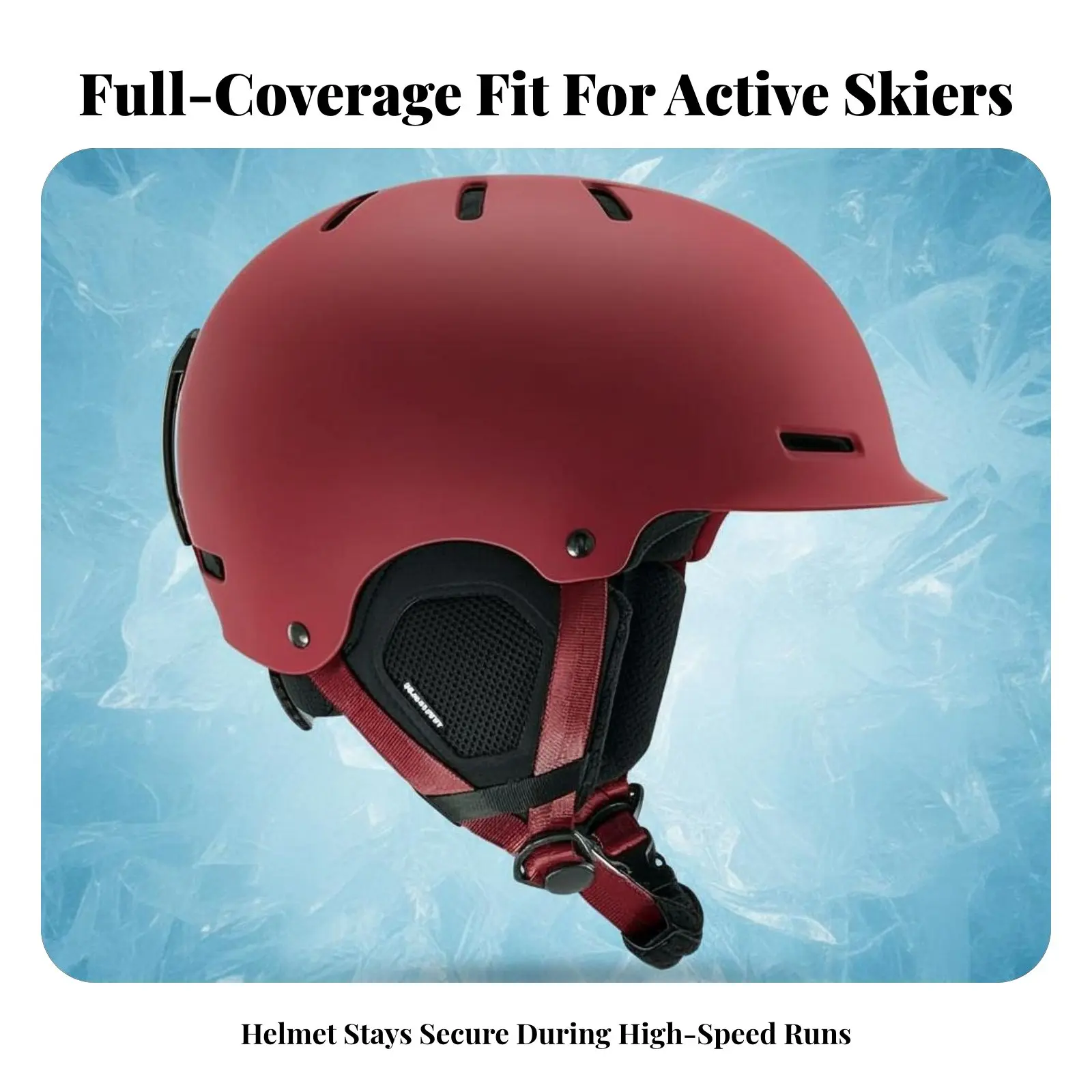 

Winter Sports Helmet, Gradient Electroplated Silver, Unisex Adjustable, Full Protection, NT31