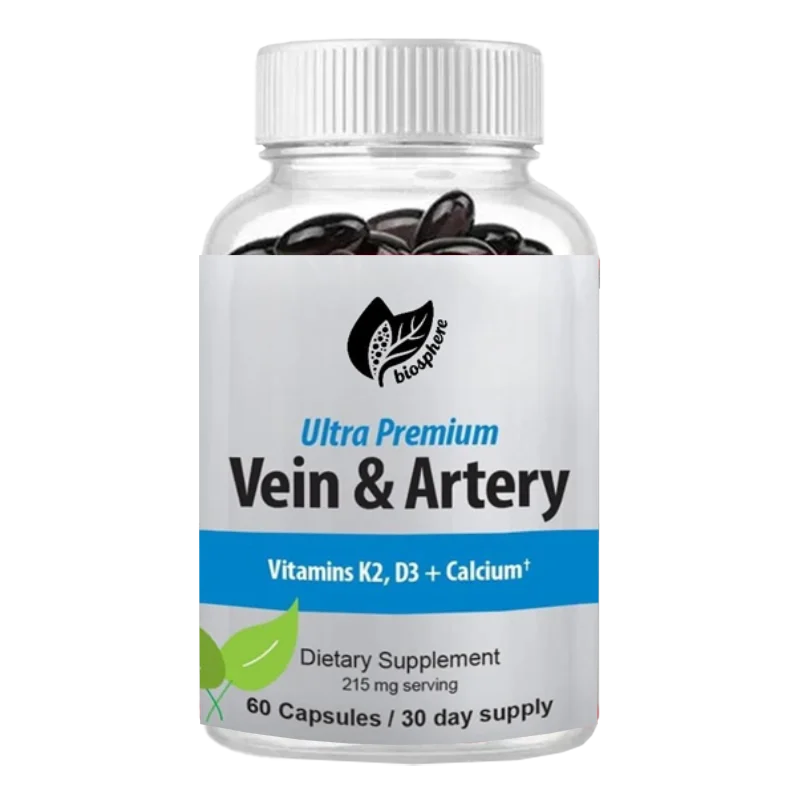 

Питательные венозные и артериальные добавки — кровоток с богатым кальцием, поддержка кровообращения, 60 капсул