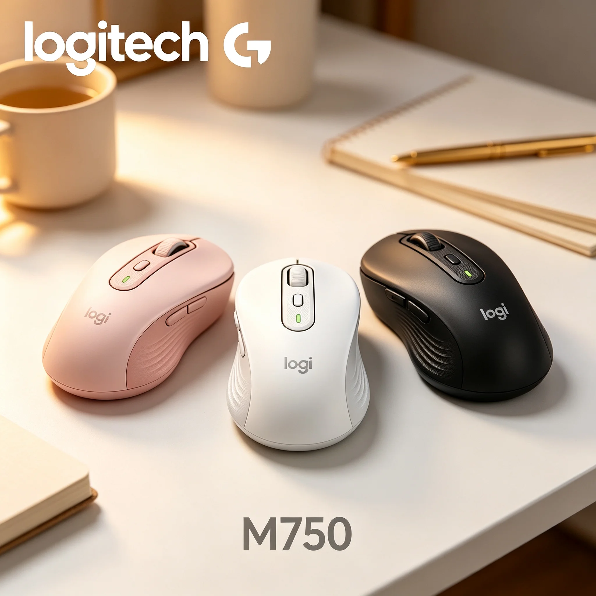 Logitech M750 Portable Bluetooth Wireless Mouse Handy For On‑Site Contract Work And Leisure CS Game On Laptop Computer