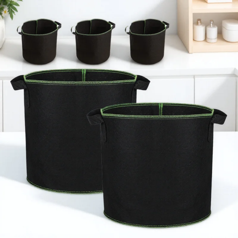 

6pcs Non-Woven Planting Bags Grow Bags For Vegetables Fruits Succulents Indoor Outdoor Use Portable Fabric Nursery Pouch