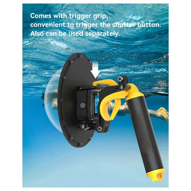 ABJF-مقاوم للماء 30 متر الإسكان 6 "منفذ قبة ل Gopro بطل 9 10 11 12 13 غطاء الزناد ملحقات العدسات