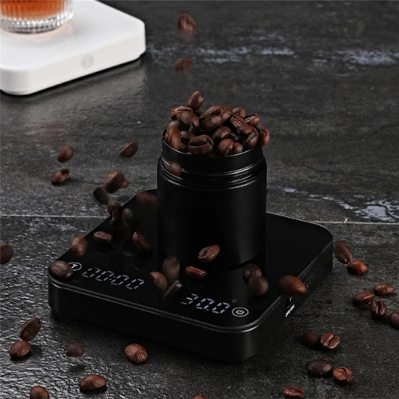 ABXF-Coffee Scale , 0.1G Precise Graduation, Portable Pocket Scale Multi-Function Timing Kitchen Scale