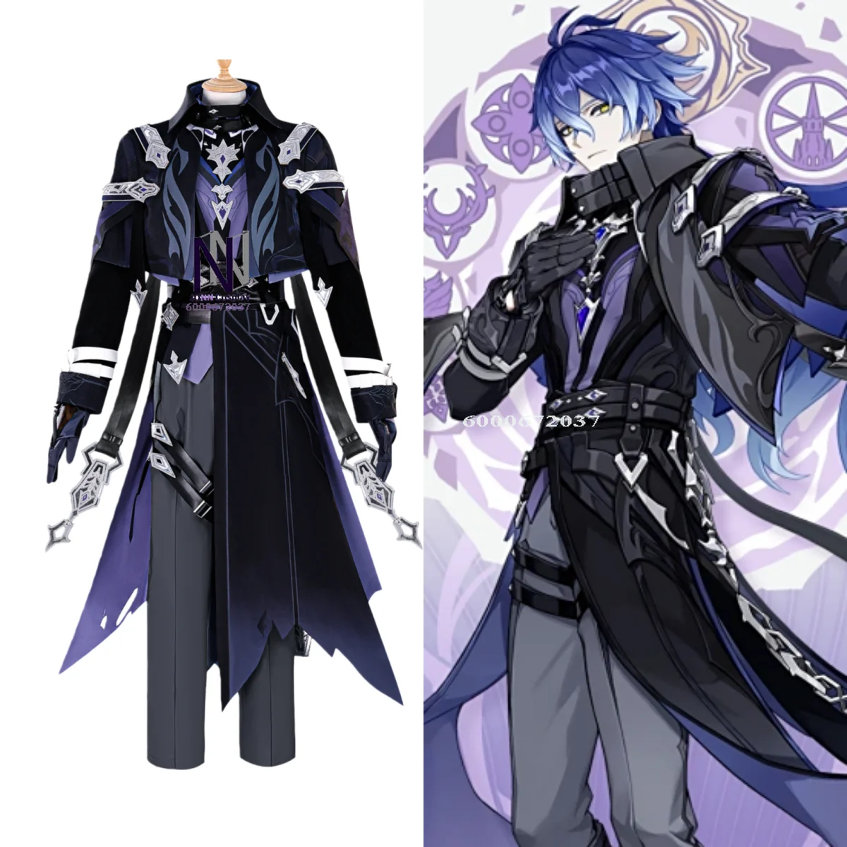 

Game Genshin Impact Cosplay Costume Anime Flins Role Playing High Quality Clothes Outfit Wig Shoes for Men Comic Con Halloween