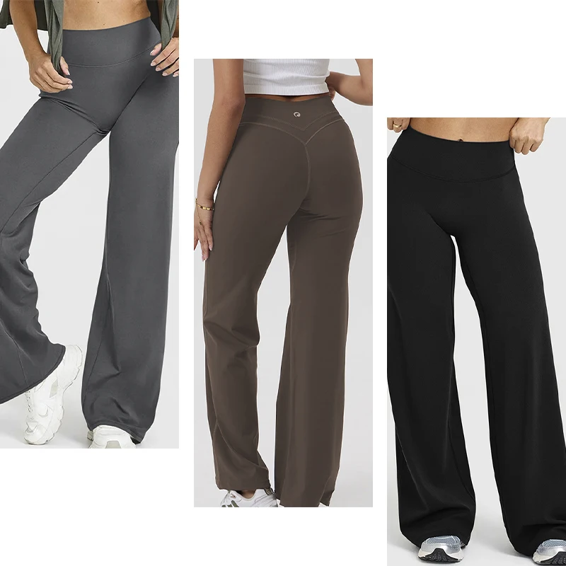 

OQQ Women Breathable Gym Casual Sports Leggings Fashion High Waist Straight-Leg Running Sports Fitness Yoga Pants