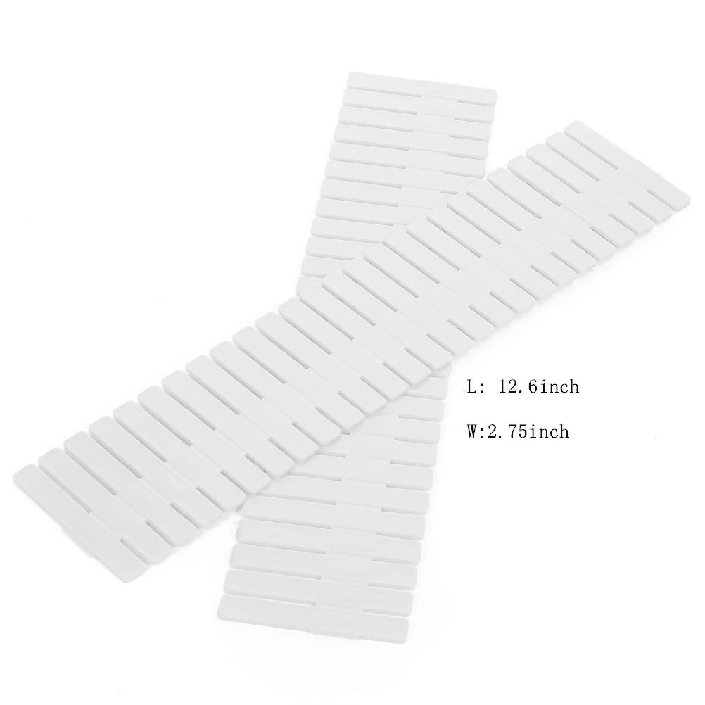 

8 PC Storage Drawer Partition Organizer Underwear Classification Divider Grid White