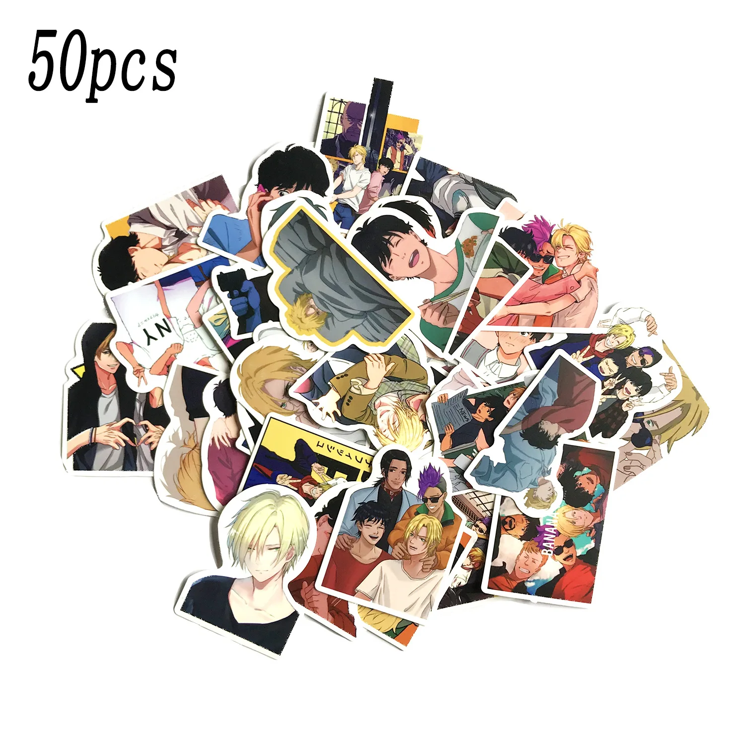 10/30/50pcs BANANA FISH Stickers Laptop Bicycle Guitar Skateboard Sticker Kid DIY Graffiti Waterproof Stickers Toy