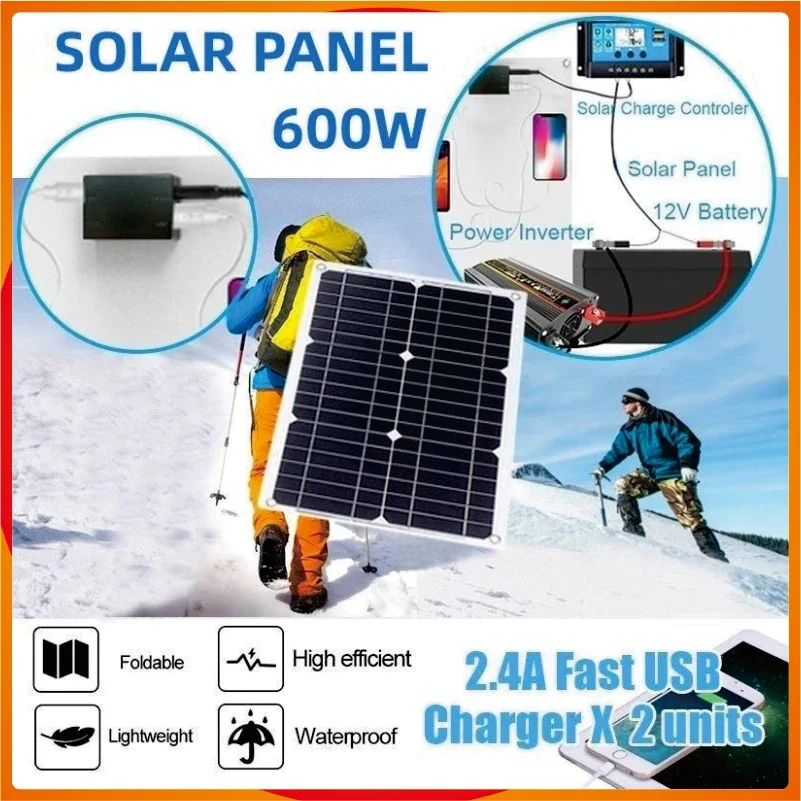 Solar Panel Inverter 4000W 110V-220V Solar 18W Controller LED Display Screen Solar Power Generation Intelligent Charging Board