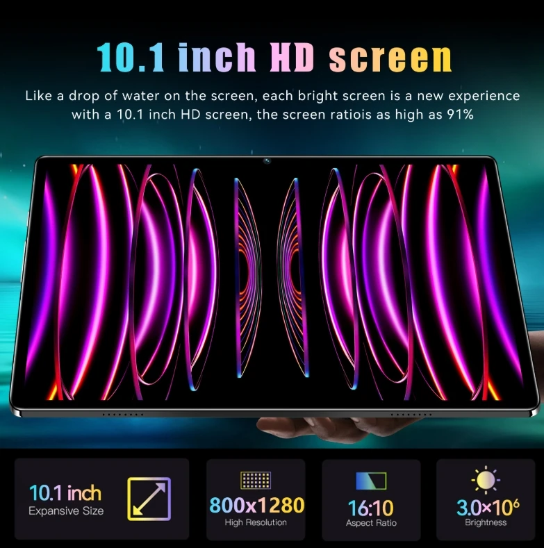 تابلت JDL PB17 Pad6 Pro 10.1 بوصة يعمل بنظام أندرويد 2 جيجابايت + 16 جيجابايت 3000 مللي أمبير في الساعة 2 ميجابكسل + 5 ميجابكسل شاشة مزدوجة عالية الدقة MTK6735 تابلت رائج البيع