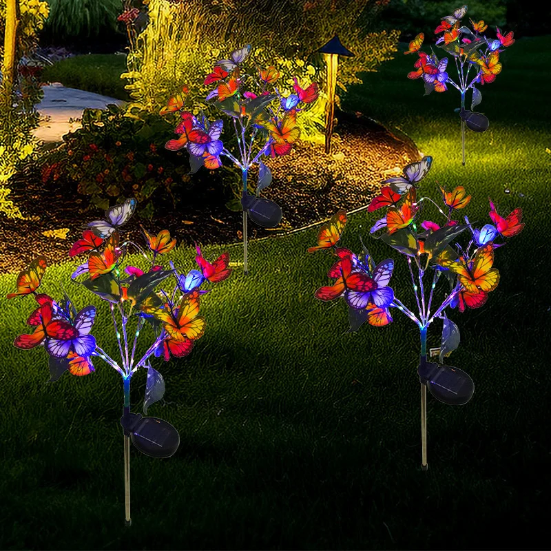 

Садовый светильник на солнечных батареях в форме бабочки, светодиодные фонари для декора на Рамадан, свадьбу, День святого Валентина, декор для комнаты, Ид Мубарак