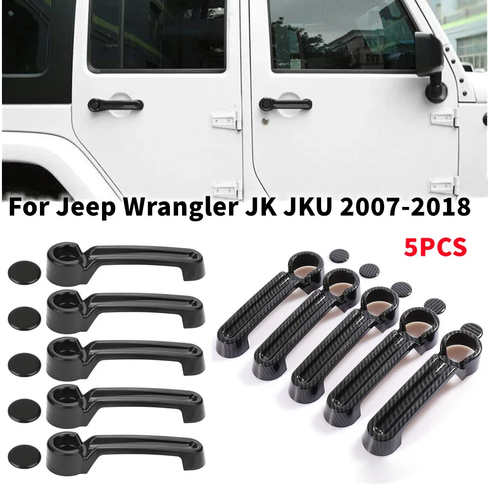 

1 комплект для Jeep Wrangler JK JKU 2007-2018 Liberty Dodge Nitro, наружная дверная ручка, рамка, молдинг, защитная наклейка