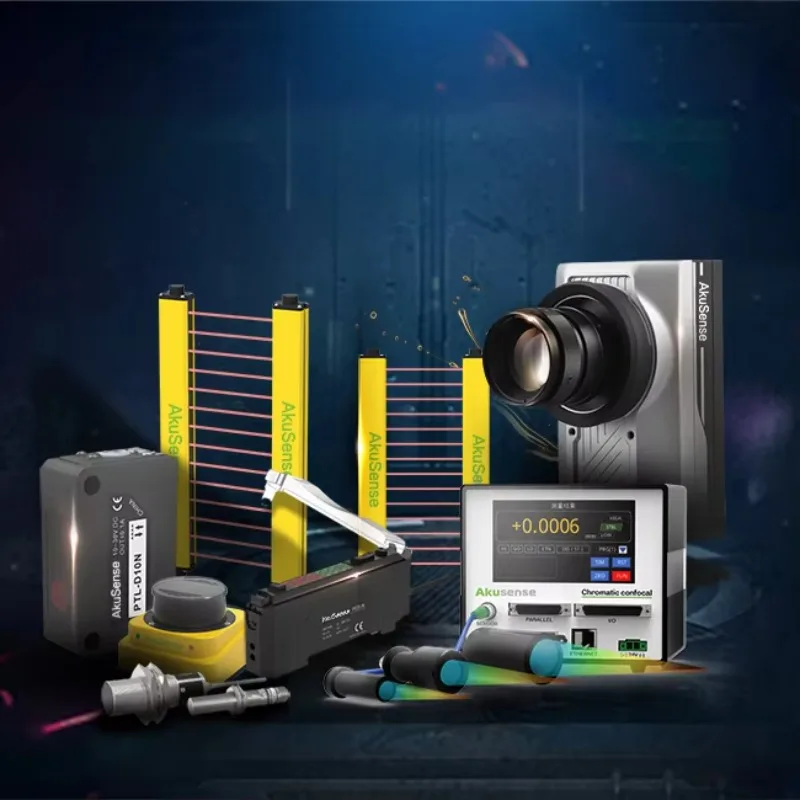 AkuSense Measuring Mobile Phone Thickness Color Confocal Displacement Sensor Controller